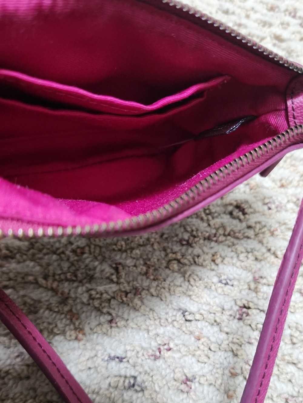 Coach Magenta Star Leather Wristlet - Picture 6 of 8